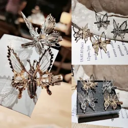 Hollow flying butterfly - metal hair clip