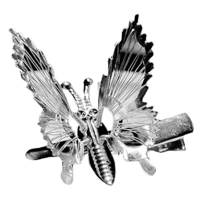 Hollow flying butterfly - metal hair clip