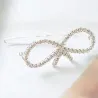 Bow shaped crystal hair clipHair clips