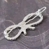 Bow shaped crystal hair clipHair clips