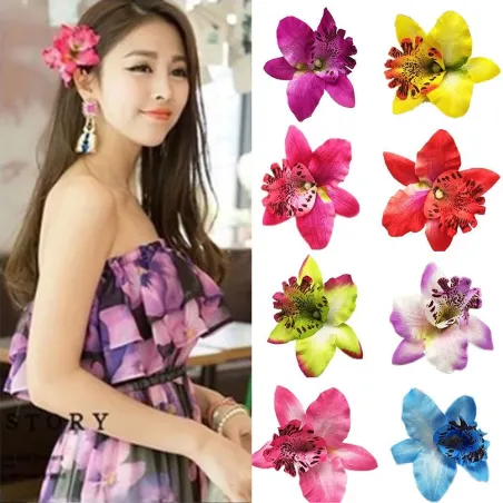 Fashionable flower hair clip - handmade - women / ladies