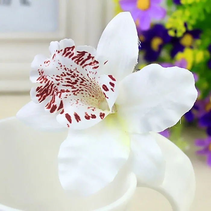Modische Haarspange - Handarbeit - Blumenorchidee