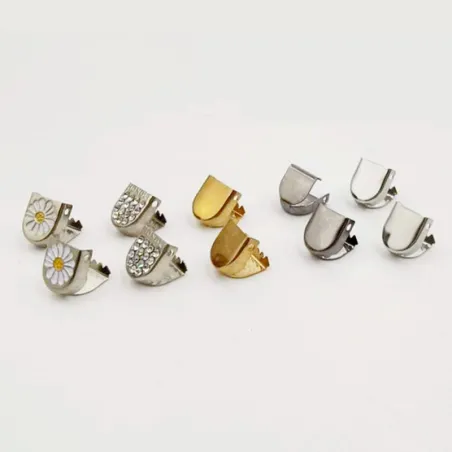 Metal shoelace heads - buckles / ends - replaceable - 5 pieces
