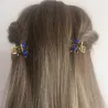 Retro-Haarspange in Krebs- / Schmetterlingsform - mit Kristallen