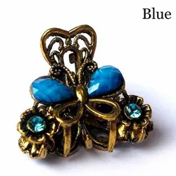 Crab shaped hairclip - with crystal decorations - girls / women