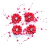 Elegante runde Haarspange - Schleierkrautblüte - mit Perlenverzierungen