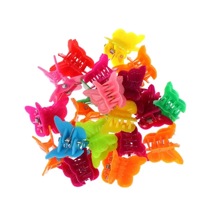 Mini butterfly hairclips - children / kids - mixed colors