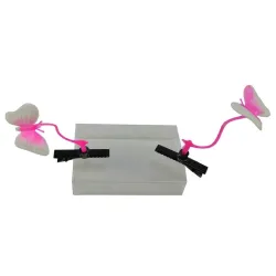 Pink butterfly hairclip - 2 pieces / lot