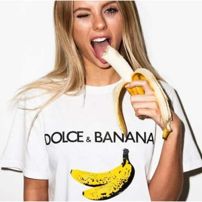 Dolce and Banana print - funny t-shirt - unisex