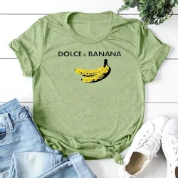Dolce & Banana - lustiges T-Shirt mit Print - Kurzarm