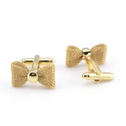 Bow-knot / ball - gold / silver metal cufflinks