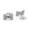 Bow-knot shaped - metal cufflinks