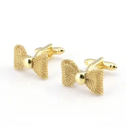 Bow-knot shaped - metal cufflinks