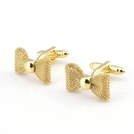 Bow-knot shaped - metal cufflinks