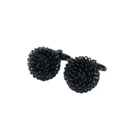 Bow-knot / ball - gold / silver metal cufflinks