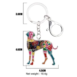 Great dane - enamel dog - metal keychain