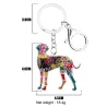 Great dane - enamel dog - metal keychain