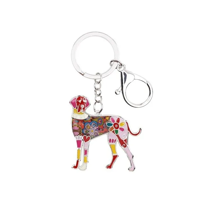 Great dane dog - metal keyring