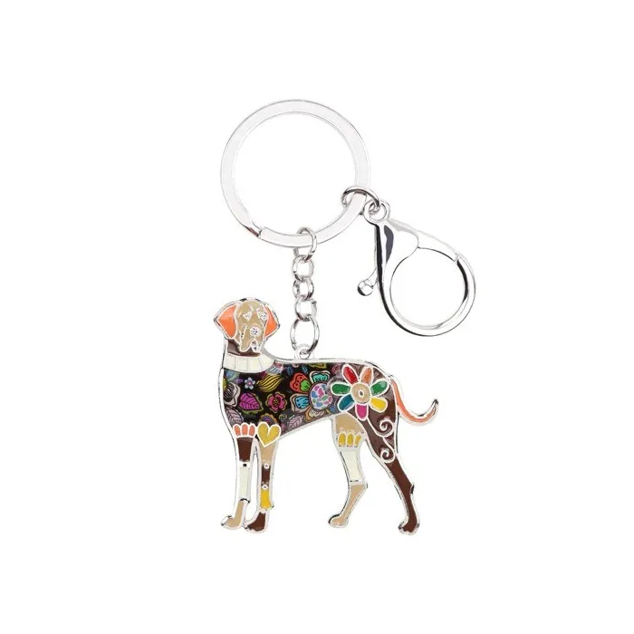 Great dane - enamel dog - metal keychain