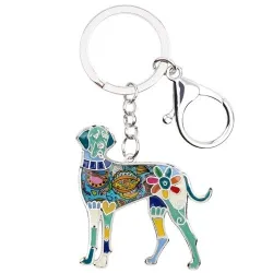 Great dane - enamel dog - metal keychain