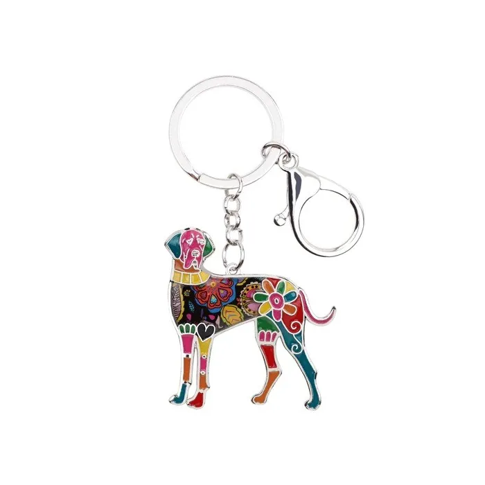 Great dane - enamel dog - metal keychain