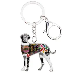 Great dane dog - metal keyring