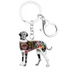 Great dane dog - metal keyring