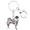 Shiba inu dog shaped - metal keyring