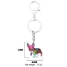 Emaille franse bulldog - metalen sleutelhangerSleutelhangers
