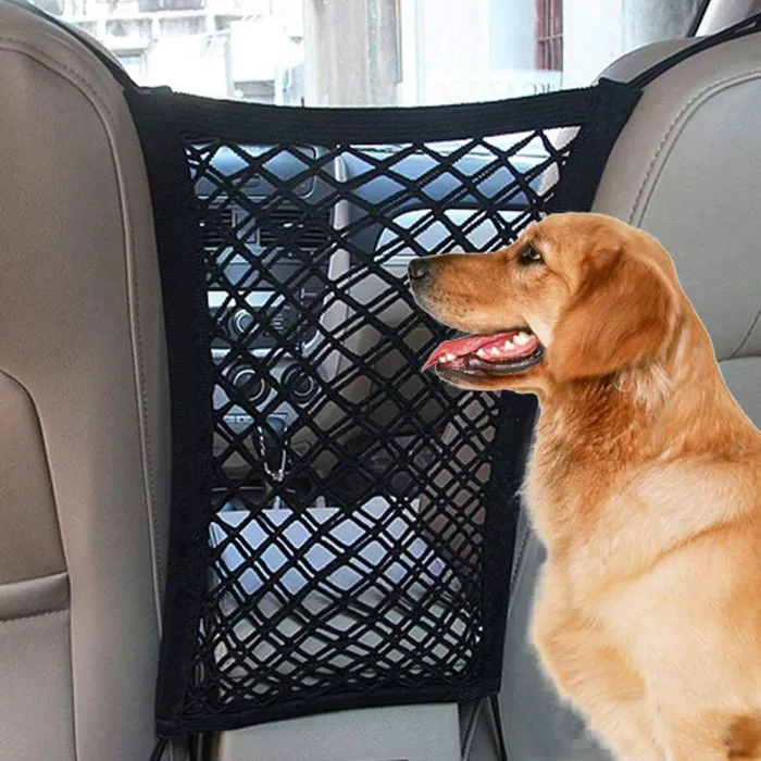Car seat protection net - backseat barrier - dog isolation
