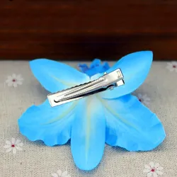Modieuze haarclip - handgemaakt - bloemenorchideeHaarspelden