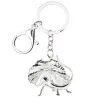Enamel frilled lizard - metal keychain