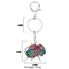 Enamel frilled lizard - metal keychain