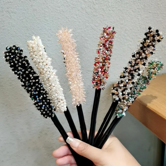 Kristallstirnband - Haarschmuck - mit Perlen / Kristallen