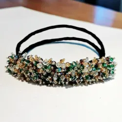 Kristallstirnband - Haarschmuck - mit Perlen / Kristallen