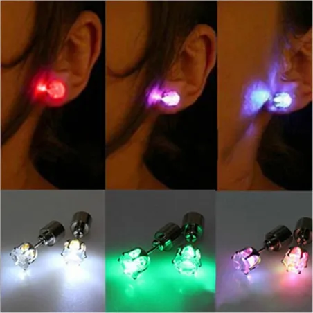 Kleiner Ohrring - mit LED - Edelstahl - 1 Stück