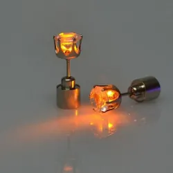 Mały kolczyk - z LED - stal nierdzewna - 1 sztukaKolczyki
