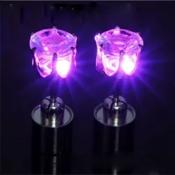 Kleiner Ohrring - mit LED - Edelstahl - 1 Stück