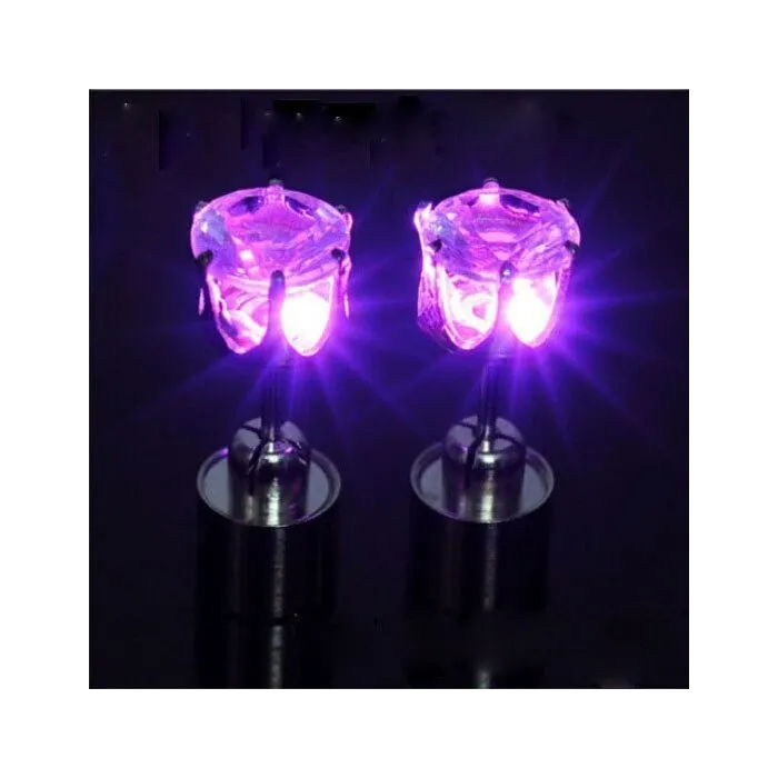 Kleiner Ohrring - mit LED - Edelstahl - 1 Stück