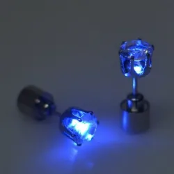 Kleiner Ohrring - mit LED - Edelstahl - 1 Stück