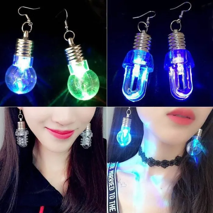 AretesLight bulb shaped - stud earrings - LED