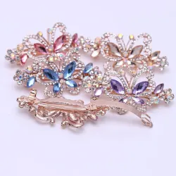 Crystal butterfly - hair clip / hair claw - with rhinestone decorations