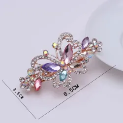 Crystal butterfly - hair clip / hair claw - with rhinestone decorations