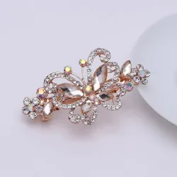 Kristallen vlinder - elegante haarclipHaarspelden