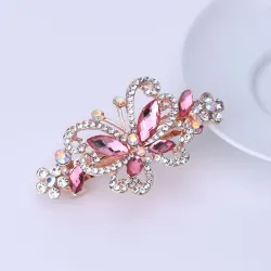 Kristallen vlinder - elegante haarclipHaarspelden