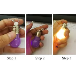 AretesLight bulb shaped - stud earrings - LED