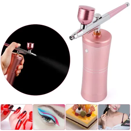 Mini compressore d'aria - pistola a spruzzo - aerografo - kit per nail art / make up / decorazione torte