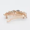 Elegant hair clip with black crystal flowers