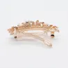 Luxury purple crystal hair clip for women - floral leaf design with diamant