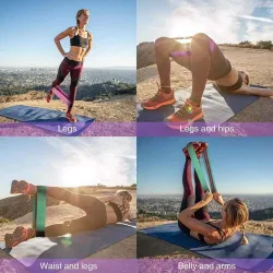 Widerstandsbänder - gummielastisch - rutschfest - für Fitness / Übung / Yoga